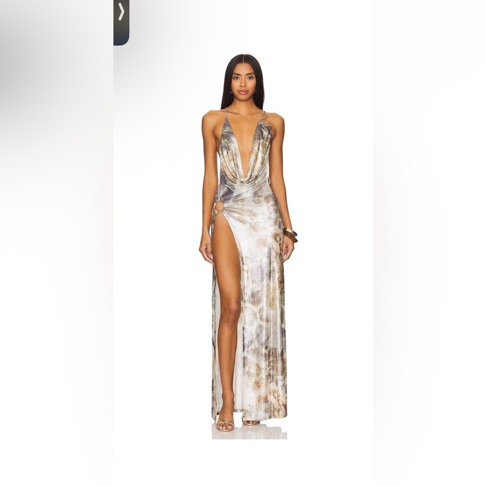 Jaded London metallic maxi dress